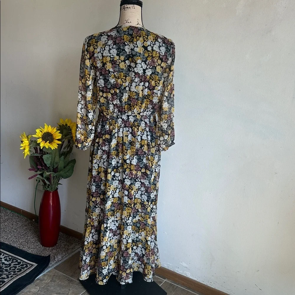 Abercrombie & Fitch Floral High Low Dress Size Lg NWOT
